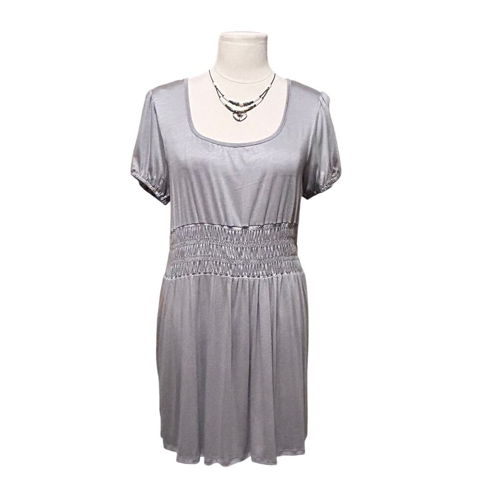Starlet Women's Dress Gray Short Sleeve, Size Large NWT